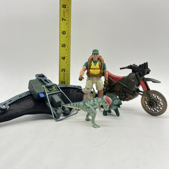 Kenner Jurassic Park Action Figure Lot Of 6 Motorcycle Dinosaurs Nick Owen‎ Toy - Picture 2 of 2